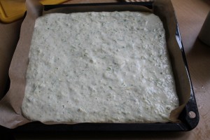 Gâteau roulé salé courgette et champignon 4