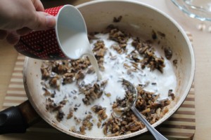 Gâteau roulé salé courgette et champignon 6