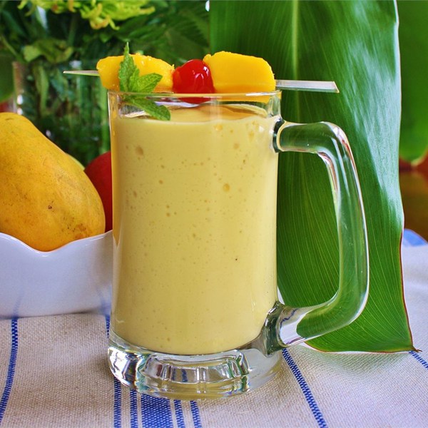 Milk-shake vanille et mangue