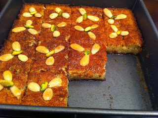 Namoura (gâteau de semoule libanais)6