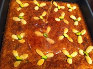 Namoura (gâteau de semoule libanais)7