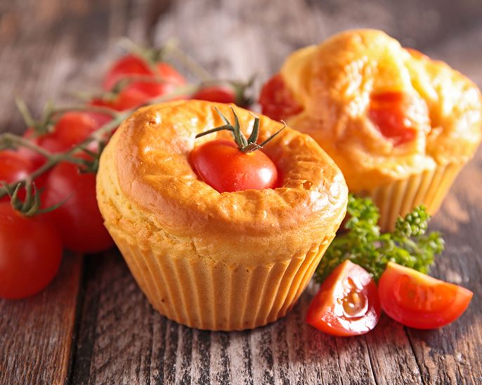 Muffin aux tomates confites et comté